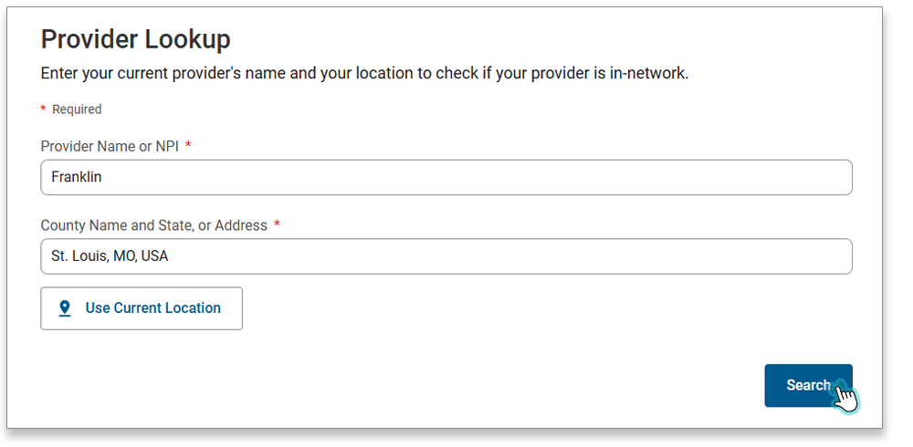 Provider Lookup